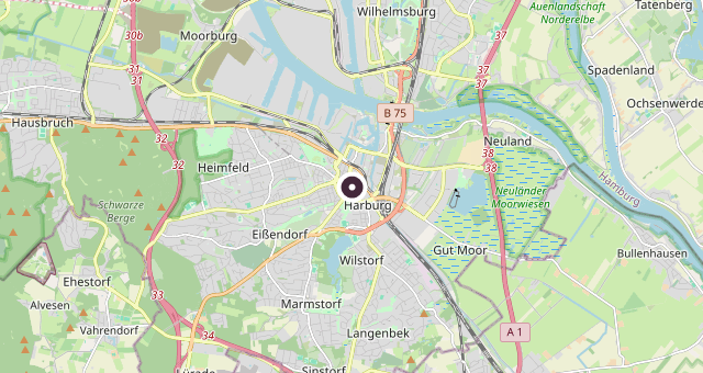 Lage der Praxis L'ÊTRE BELLE am Deichhausweg 2 in 21073 Hamburg